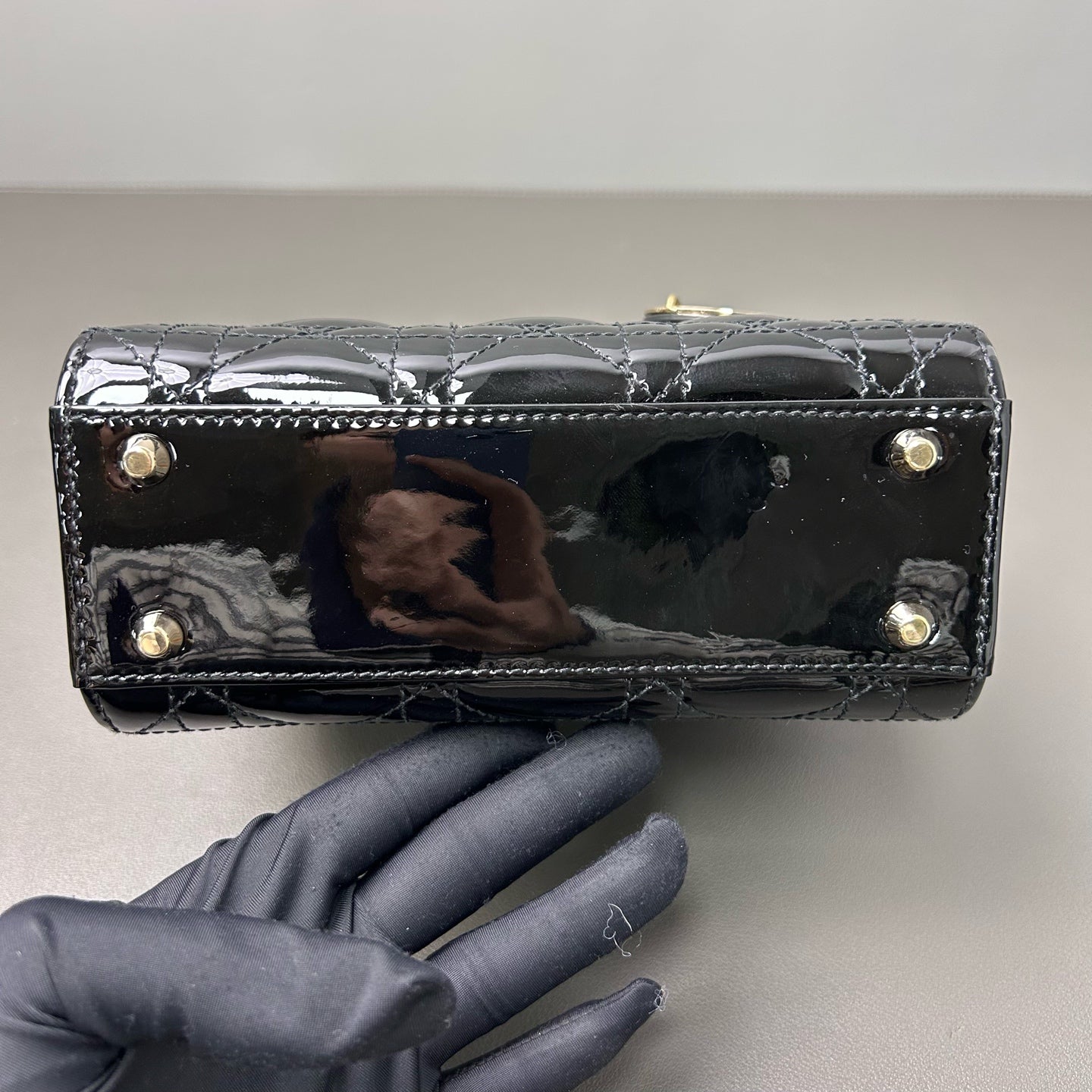 Dior Mini Lady Dior 2WAY Shoulder Bag Handbag Black