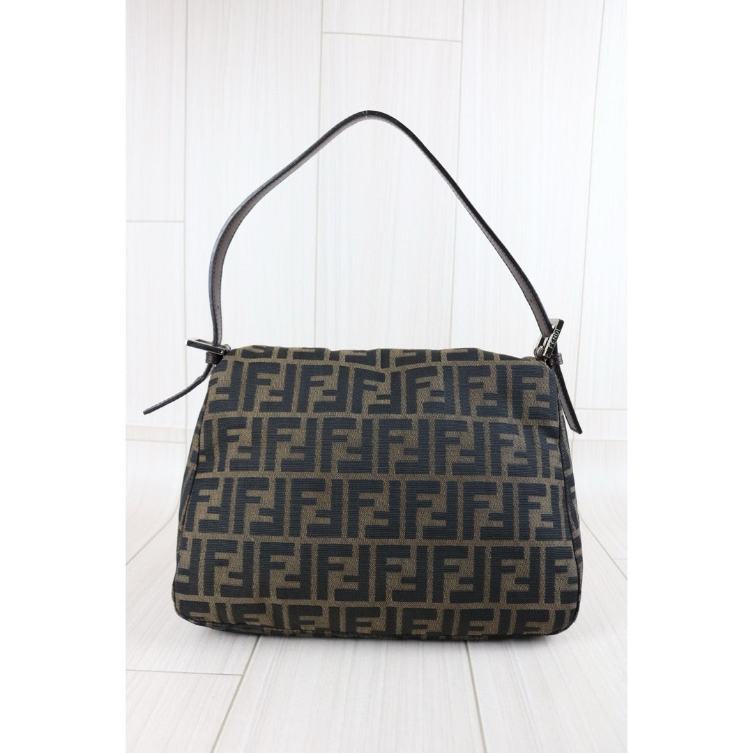 Include Entrupy Certificate of Authenticity｜Good ( Rank AB)｜ FENDI Zucca Mamma Baguette  Shoulder Bag  ｜S26041201