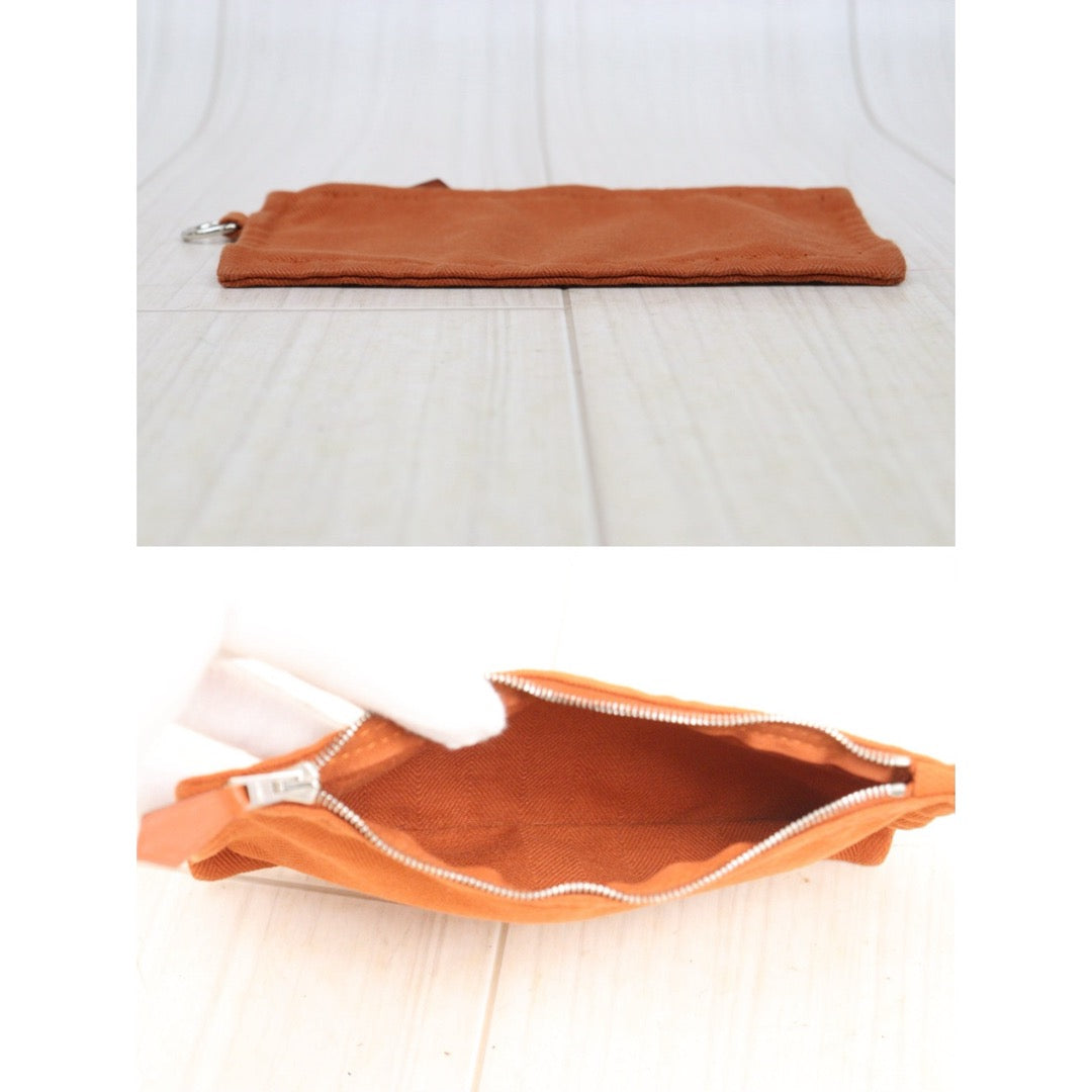 Good ( Rank AB)｜ HERMES Valparaiso Canvas Orange HandBag With Pouch｜P25082714