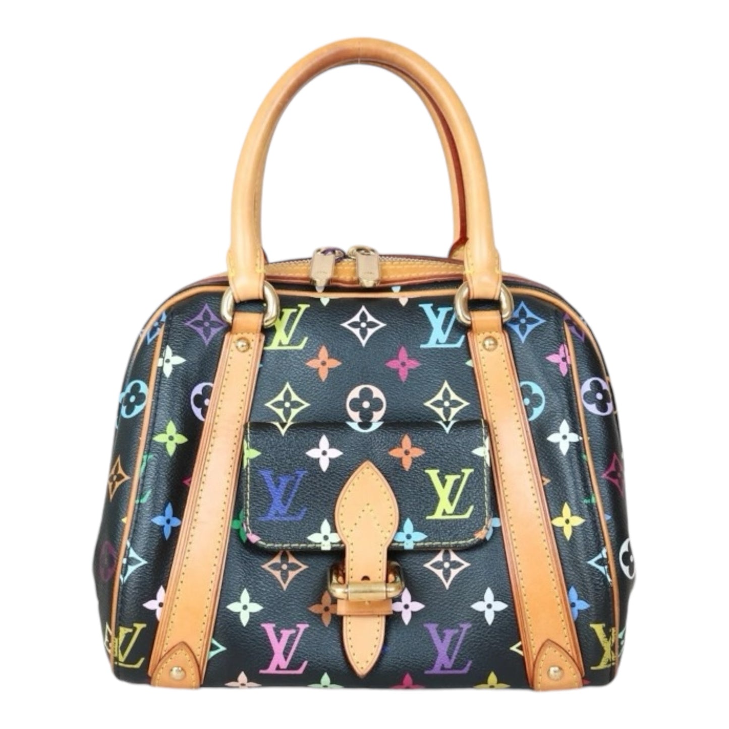 Rank AB｜  LV Monogram  Multicolor Bowling Bag Hand Bag ｜S24101004