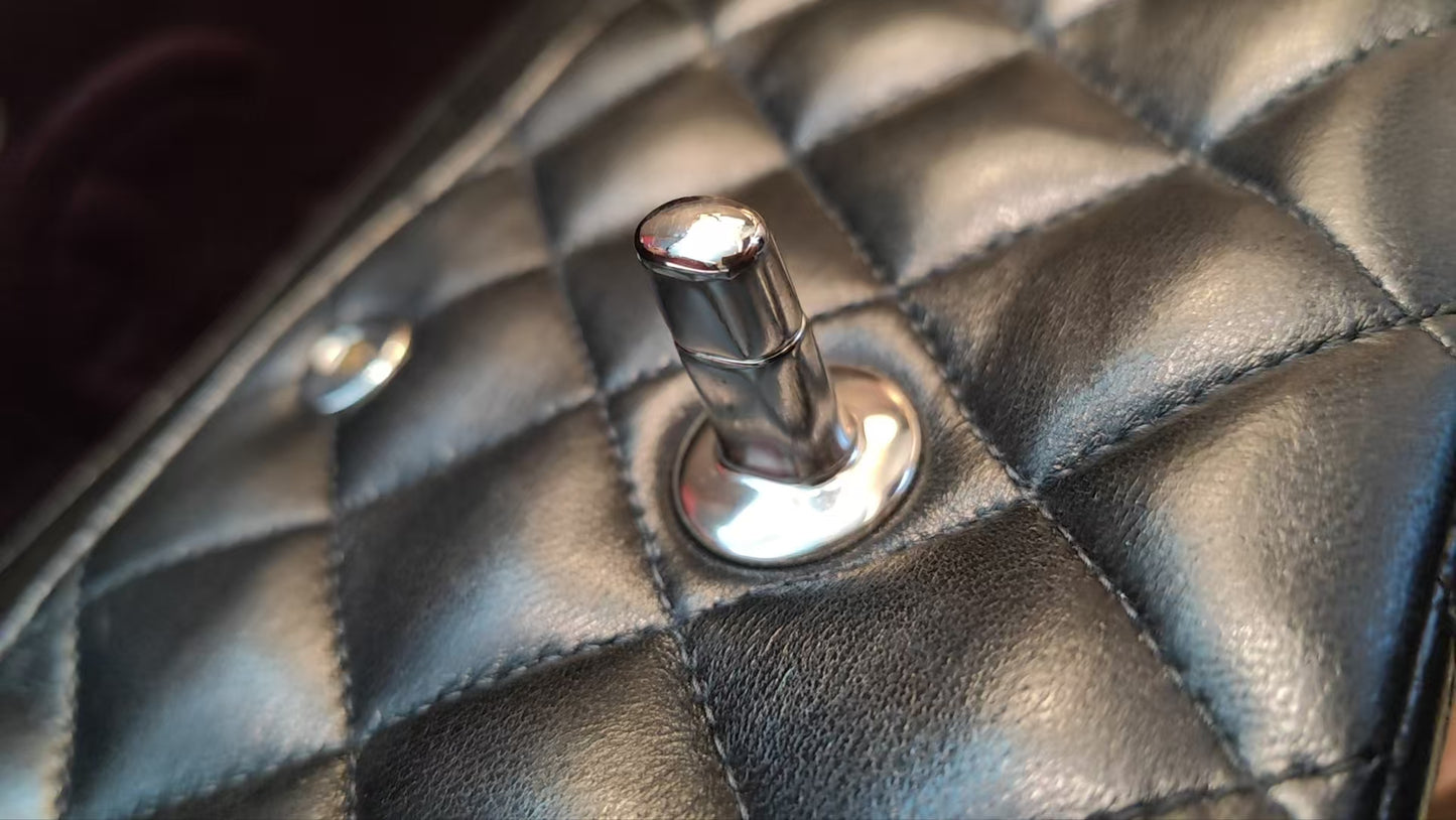 CHANEL Lamb Skin Matrasse Double Flap 25 Shoulder Bag