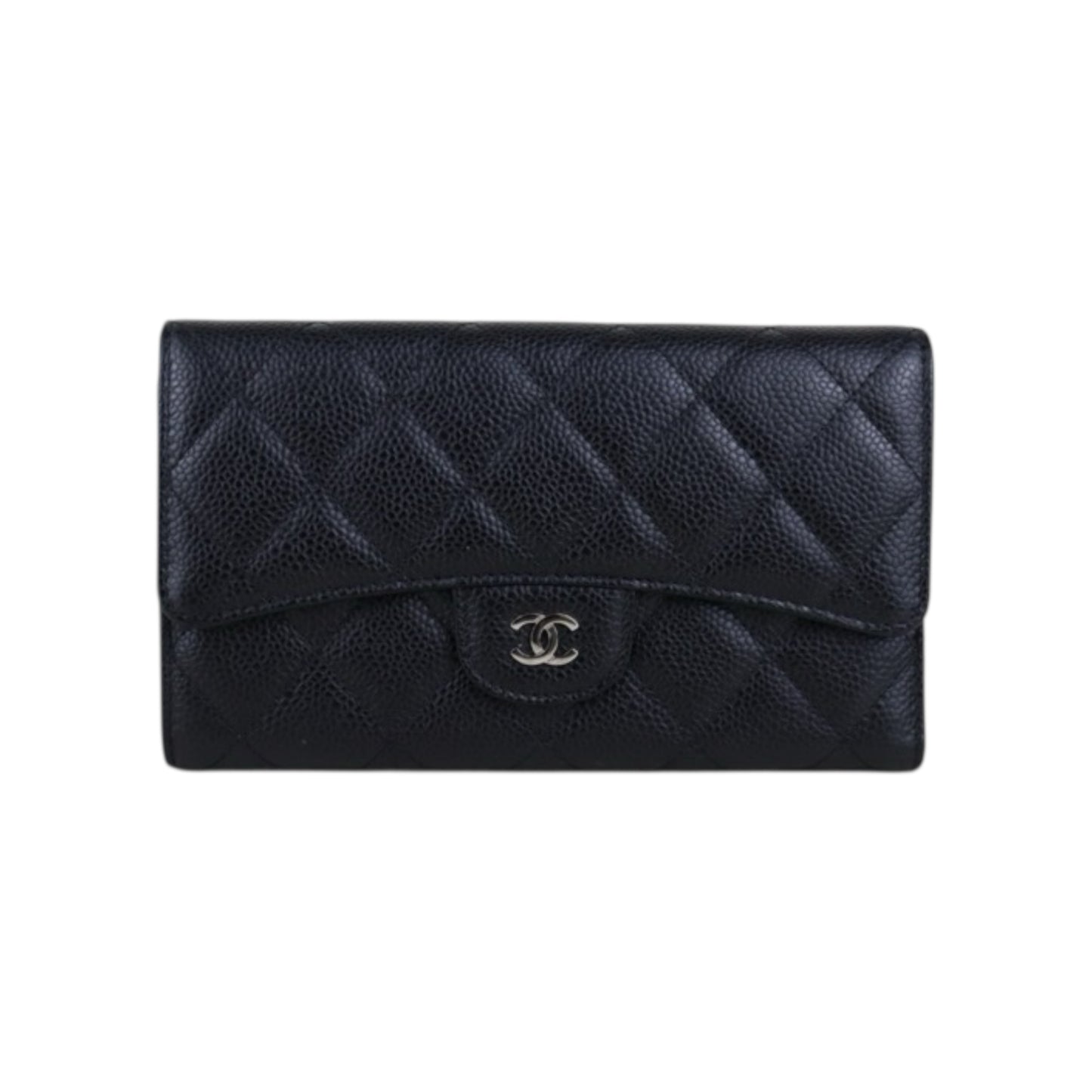 Excellent（Rank SA）｜Chanel Caviar Skin Black  Wallet Made In 2015-2016Year ｜S25061703
