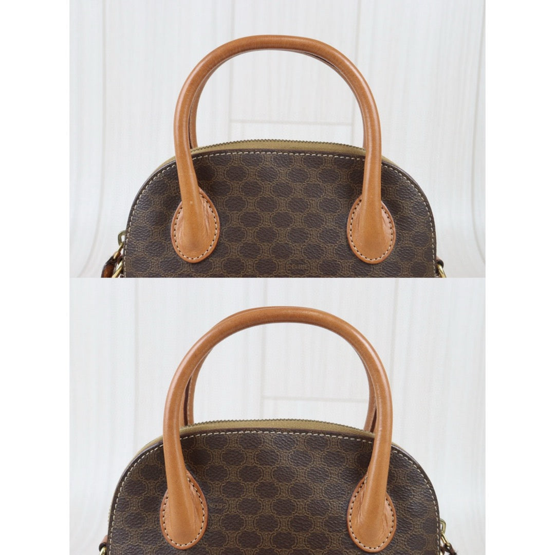 Very Good ( Rank A)｜ CELINE Macadam Bowling Bag Handbag With Shoulder Strap ｜24090515