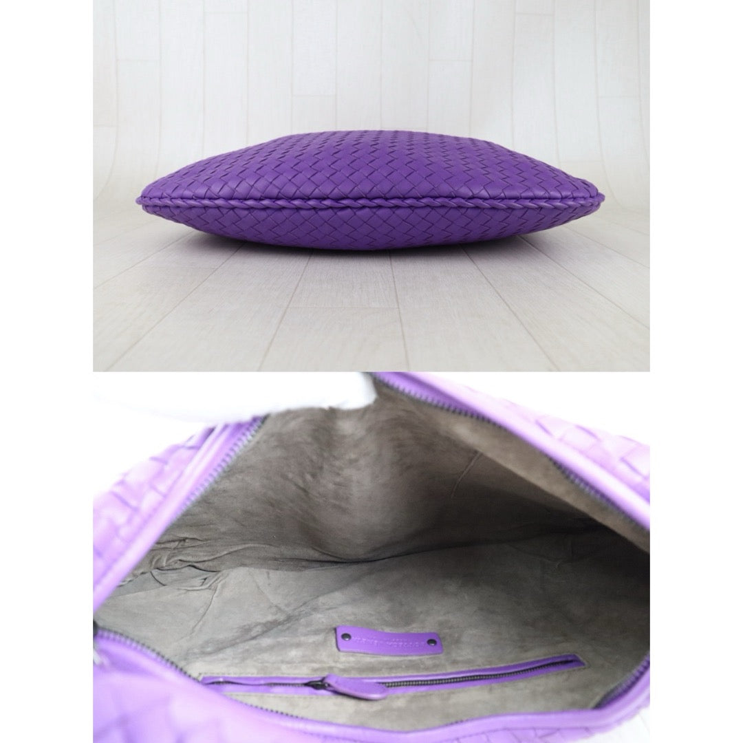 Include Entrupy Certificate of Authenticity｜Very Good ( Rank A)｜ Bottega Veneta Lamb Skin Braid Shoulder Bag  Purple｜S26051801