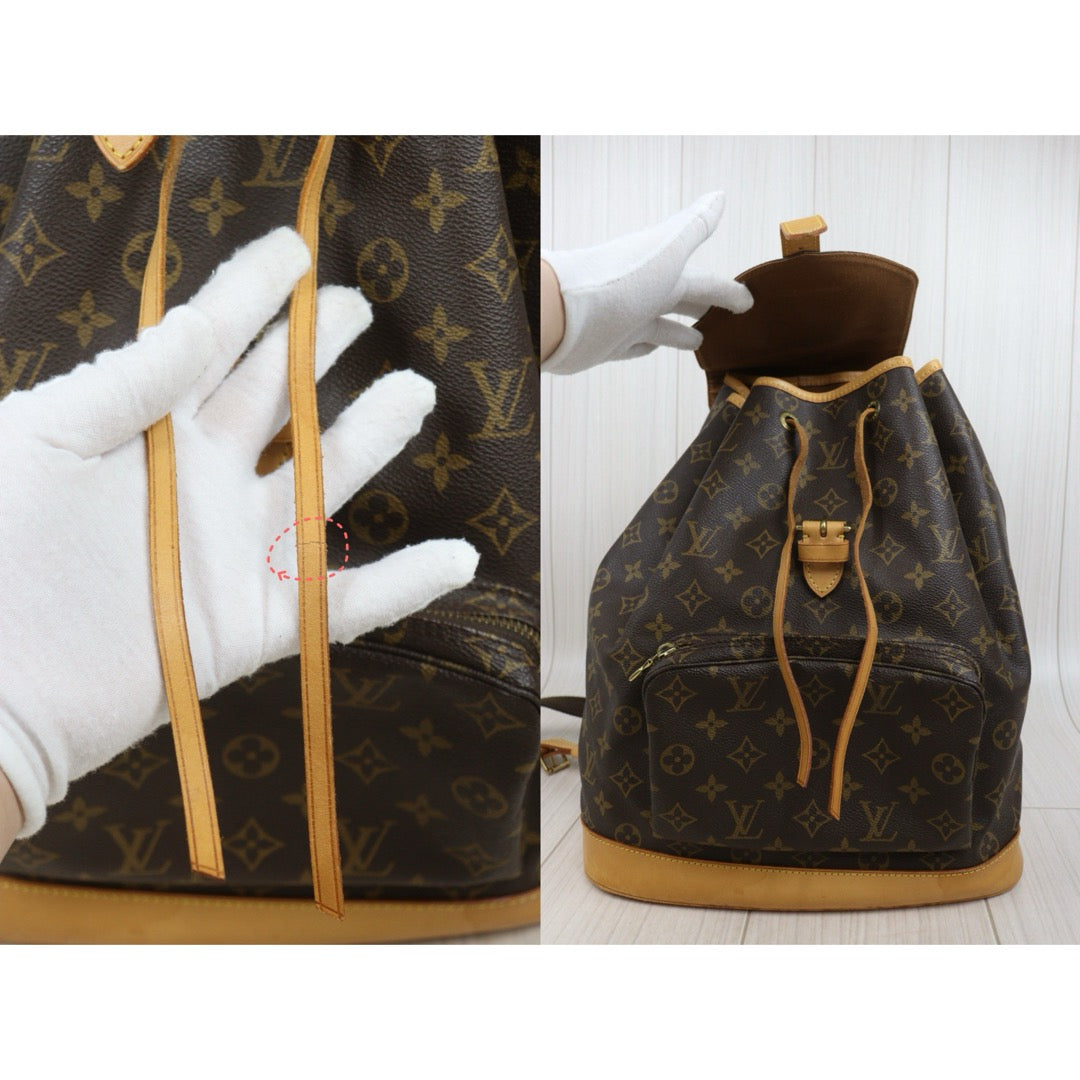 Include Entrupy Certificate of Authenticity｜Good ( Rank AB)｜ Louis Vuitton Monogram Montsouris GM Backpack｜26011404