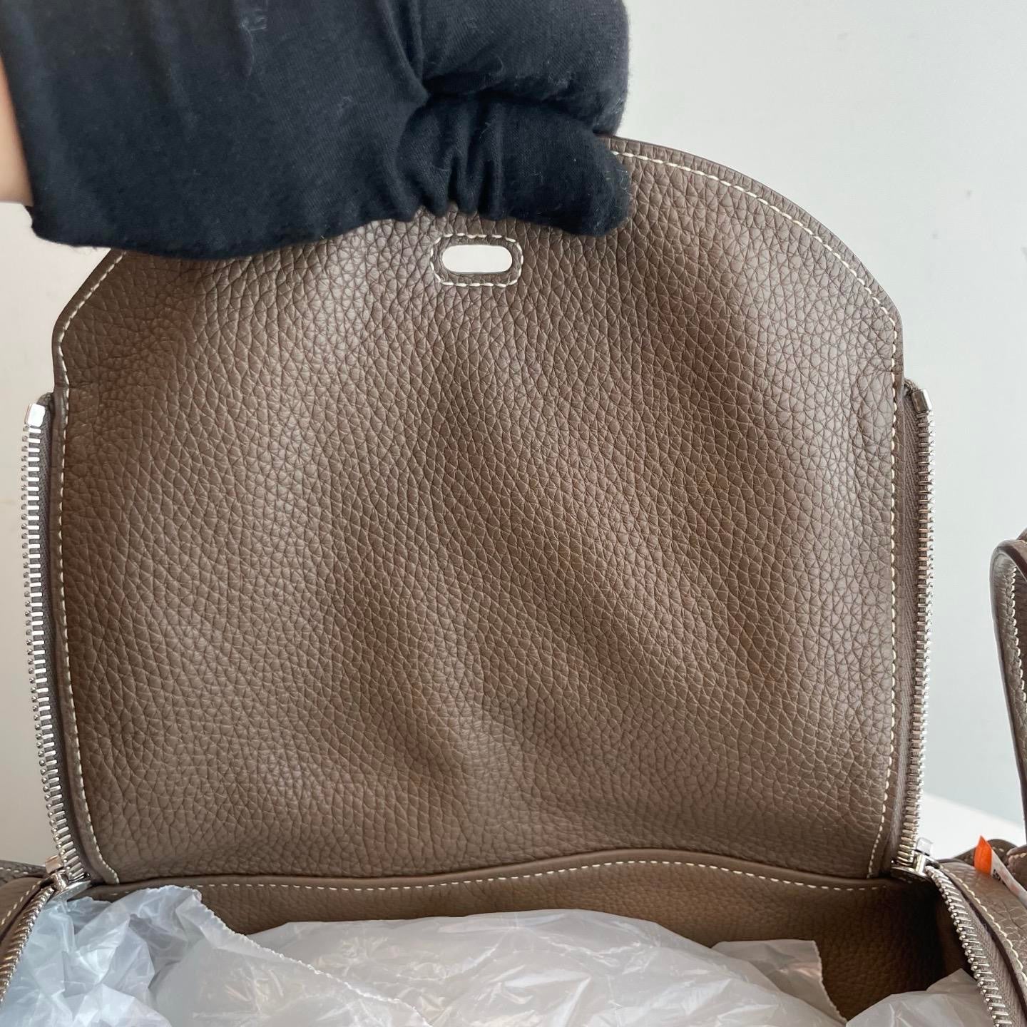Hermes Lindy 30 A stamp etoupe