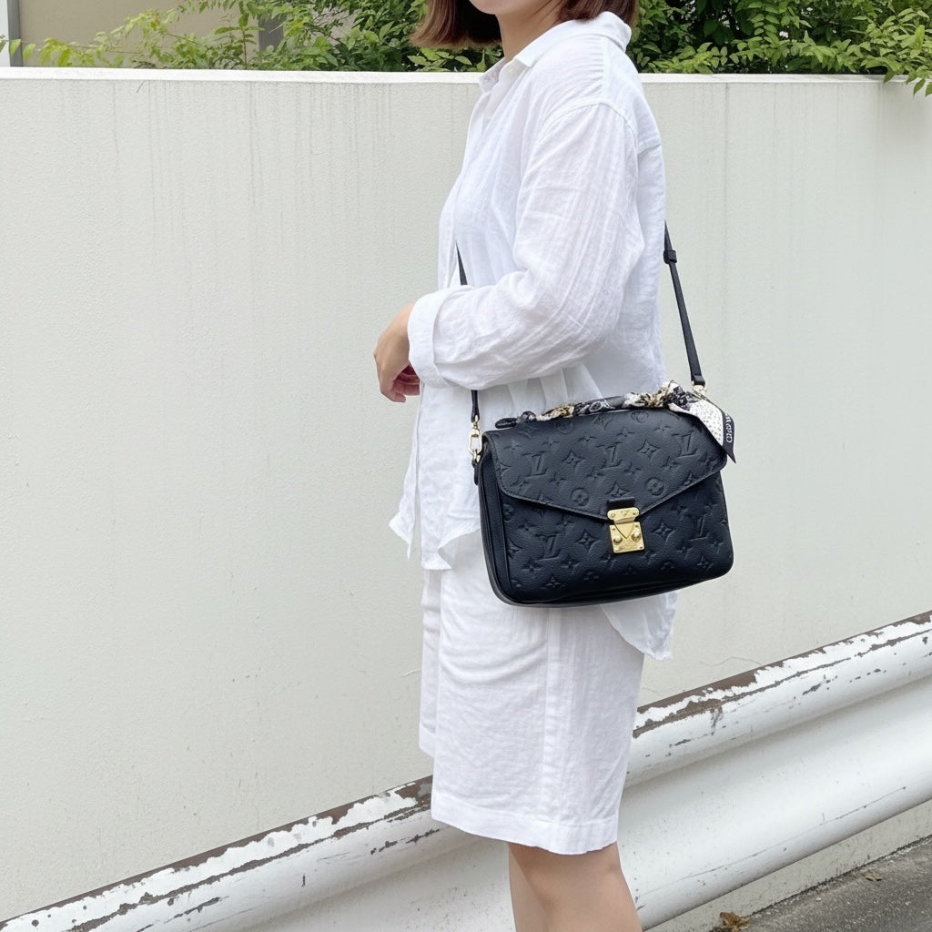 Include Entrupy Certificate of Authenticity｜Very Good ( Rank A)｜Louis Vuitton Monogram Empreinte Pichette Metis ShoulderBag ｜S26042509