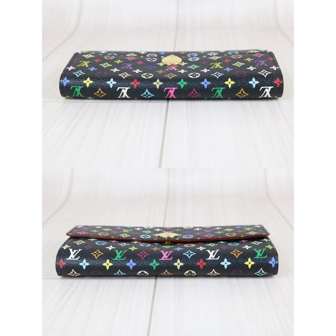 Include Entrupy Certificate of Authenticity｜Very Good ( Rank A)｜ Louis Vuitton Monogram Multicolor Portofeuil Sara Long Style Wallet ｜S26060803