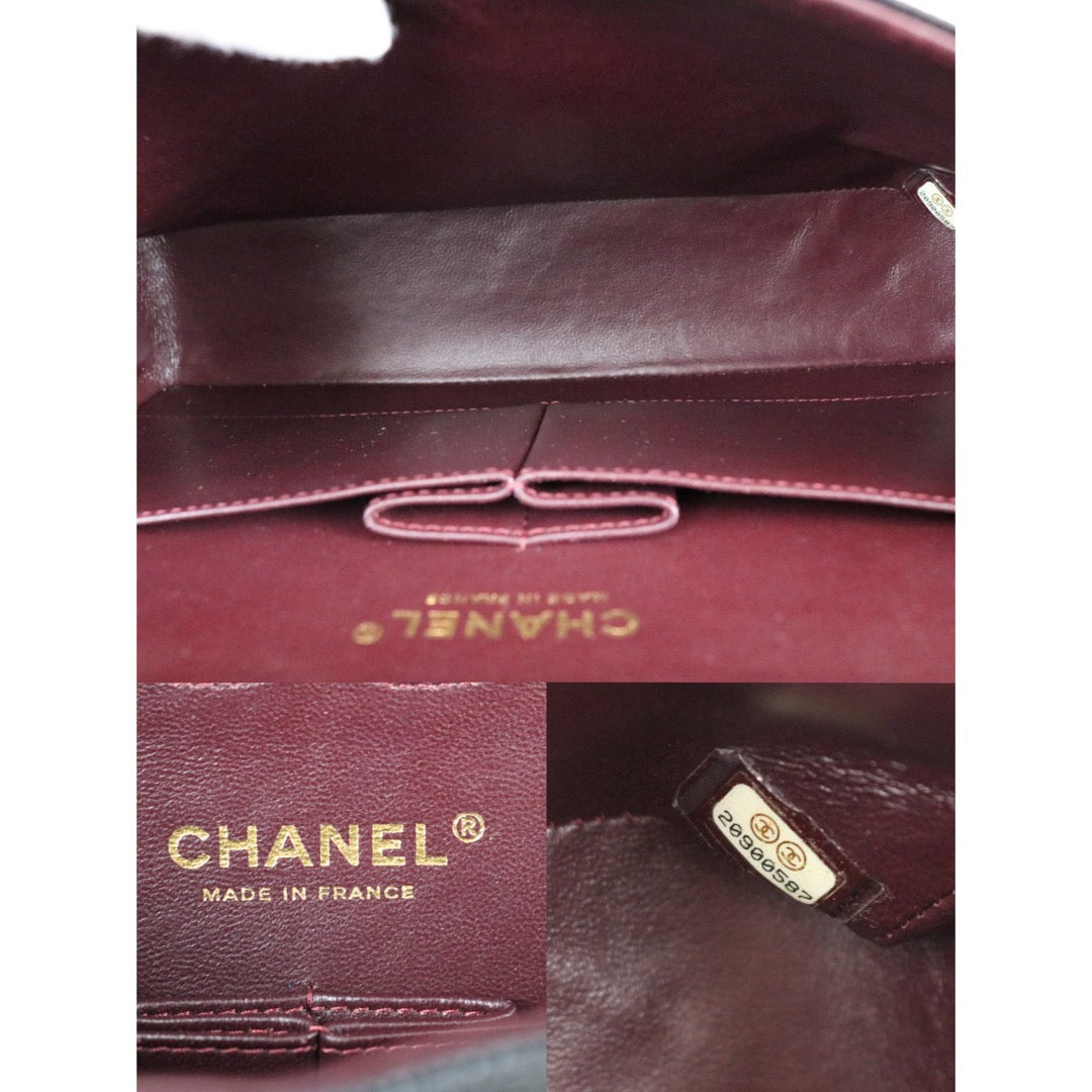 Excellent（Rank SA）｜   CHANEL Caviar Skin  Matrasse Double Flap 25 Shoulder Bag Black Made In 2014-2015Year｜S26030601