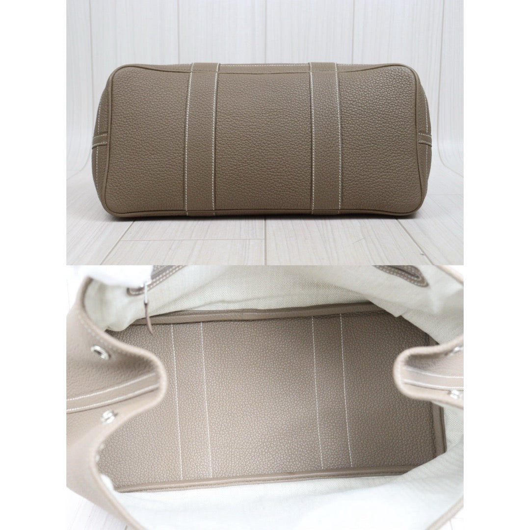 Include Entrupy Certificate of Authenticity｜Good ( Rank AB)｜ HERMES Garden Party PM Negonda Leather Etope Handbag X Stamp Made in 2016Year ｜W26052203