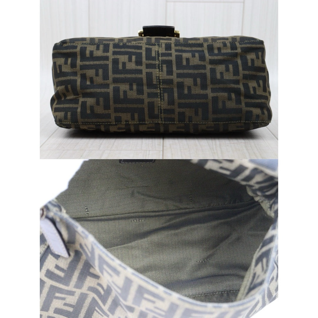 Good ( Rank AB) ｜ FENDI Zucca Mamma Baguette Shoulder Bag Gold Hardware｜S25042121