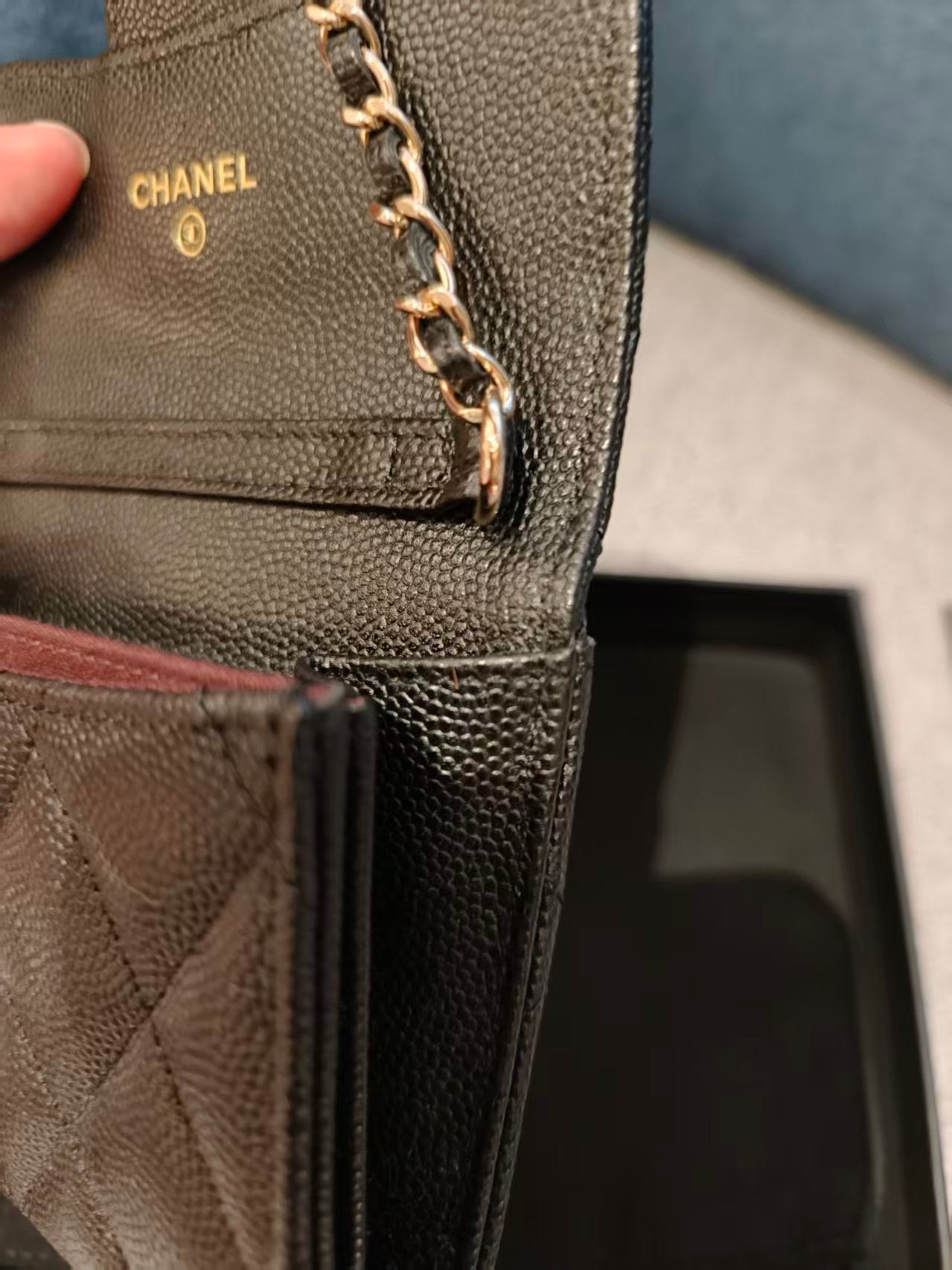 Include Entrupy Certificate of Authenticity｜CHANEL Caviar Skin Chain Shoulder Bag Black