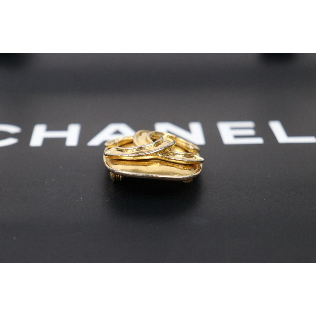 Good ( Rank AB)｜CHANEL Coco Mark Gold 24 Gold Brooch｜W24120913