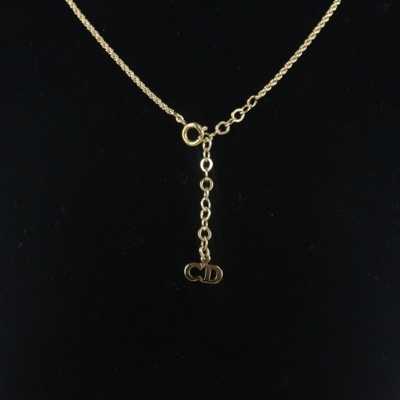 Rank A ｜ Dior CD Necklace Gold Plated ｜23092225