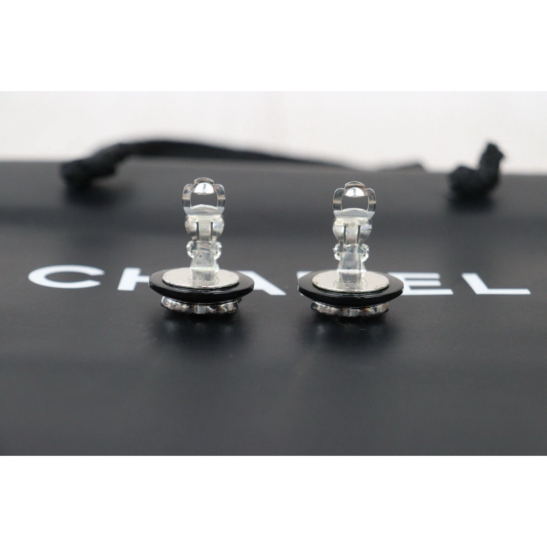 Very Good ( Rank A) ｜CHANEL Vintage Silver COCO Mark Diamond Earrings ｜V24111226