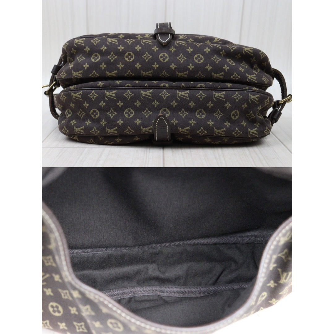 Rank AB｜LV Monogram Mini Run Saumur  Shoulder Bag Canvas Leather Brown｜24053011