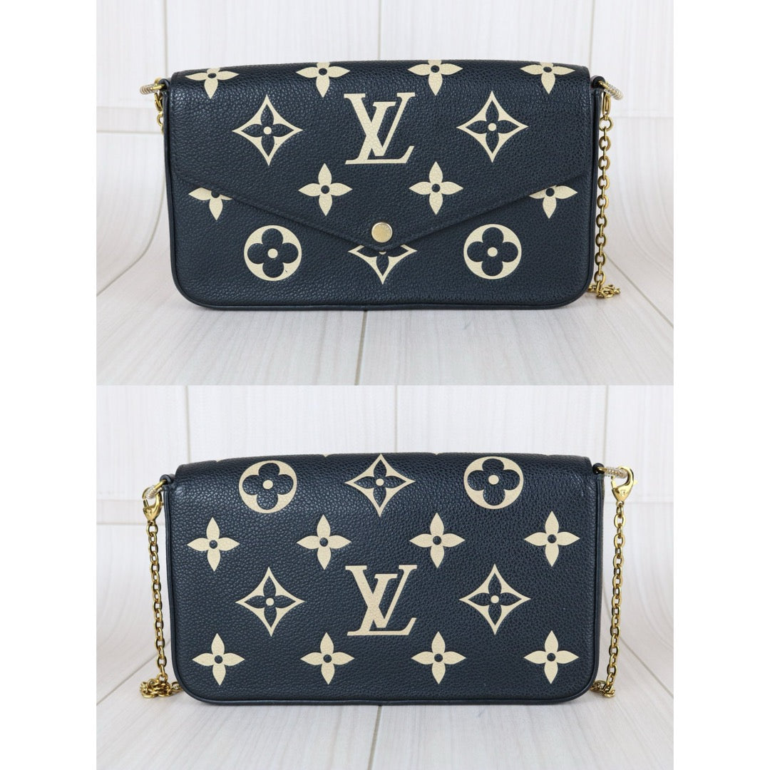 Good ( Rank AB)｜LV Monogram Pochette Felicie Shoulder Bag Black｜B25041504
