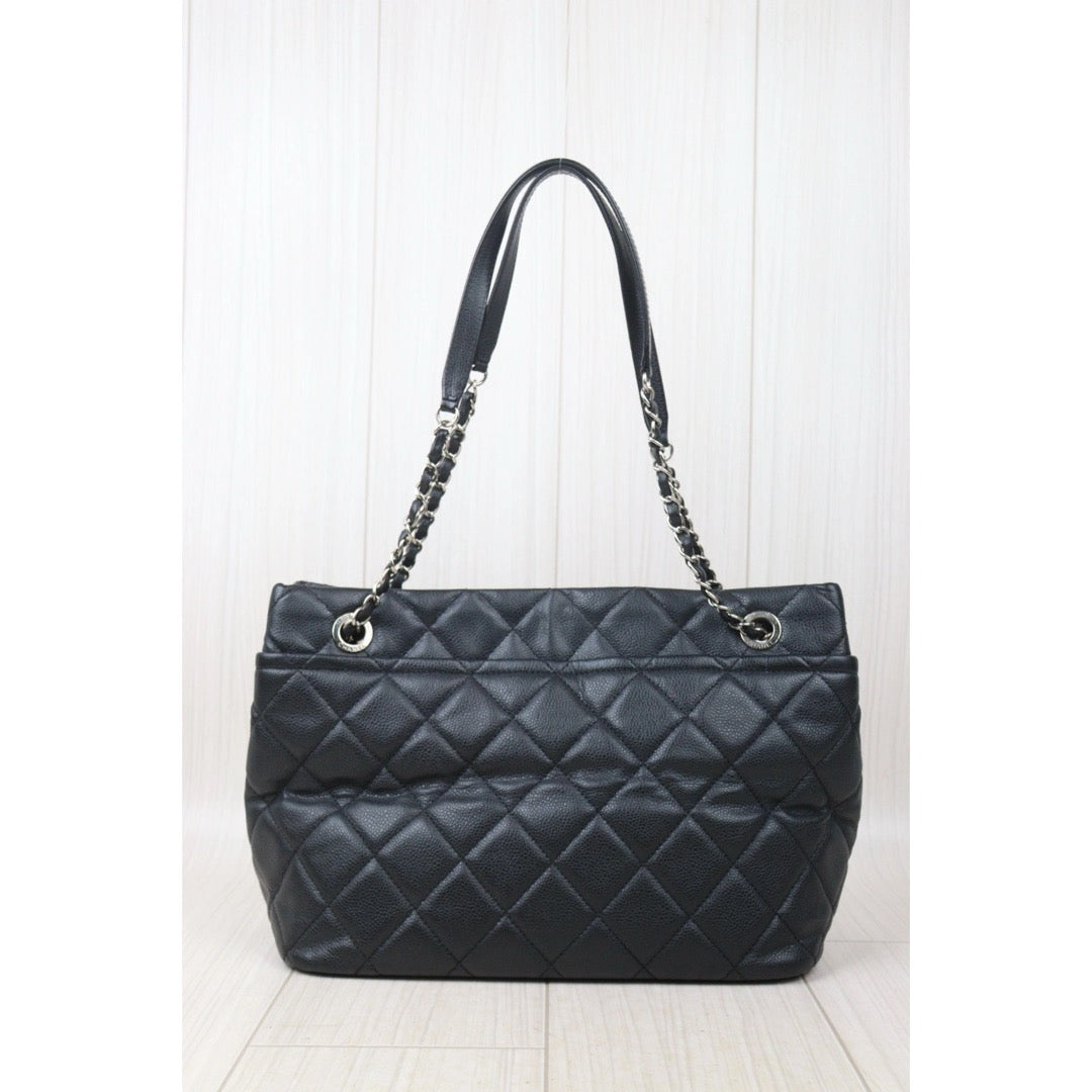 Very Good ( Rank A)｜ CHANEL Matrasse Chain Tote Bag Caviar Skin Black  Made In 2012-2013 Year｜S24092802