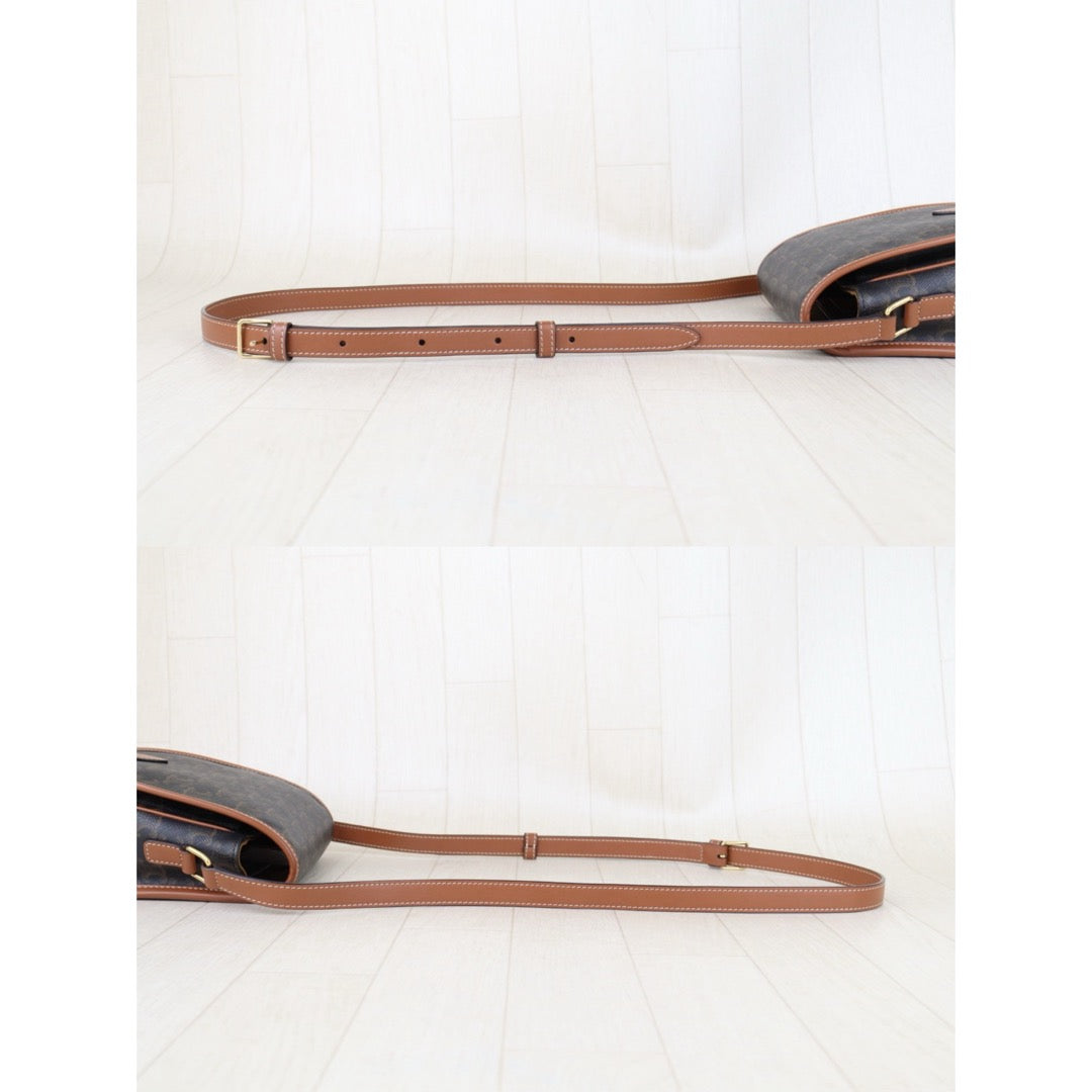 Very Good ( Rank A) ｜ CELINE Macadam Triomphe Cross Body Shoulder Bag Current Model｜S25110313