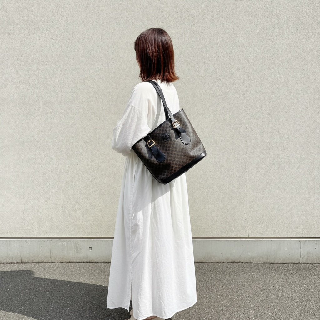 Include Entrupy Certificate of Authenticity｜Good ( Rank AB)｜CELINE Macadam Tote Bag  Black｜26040204