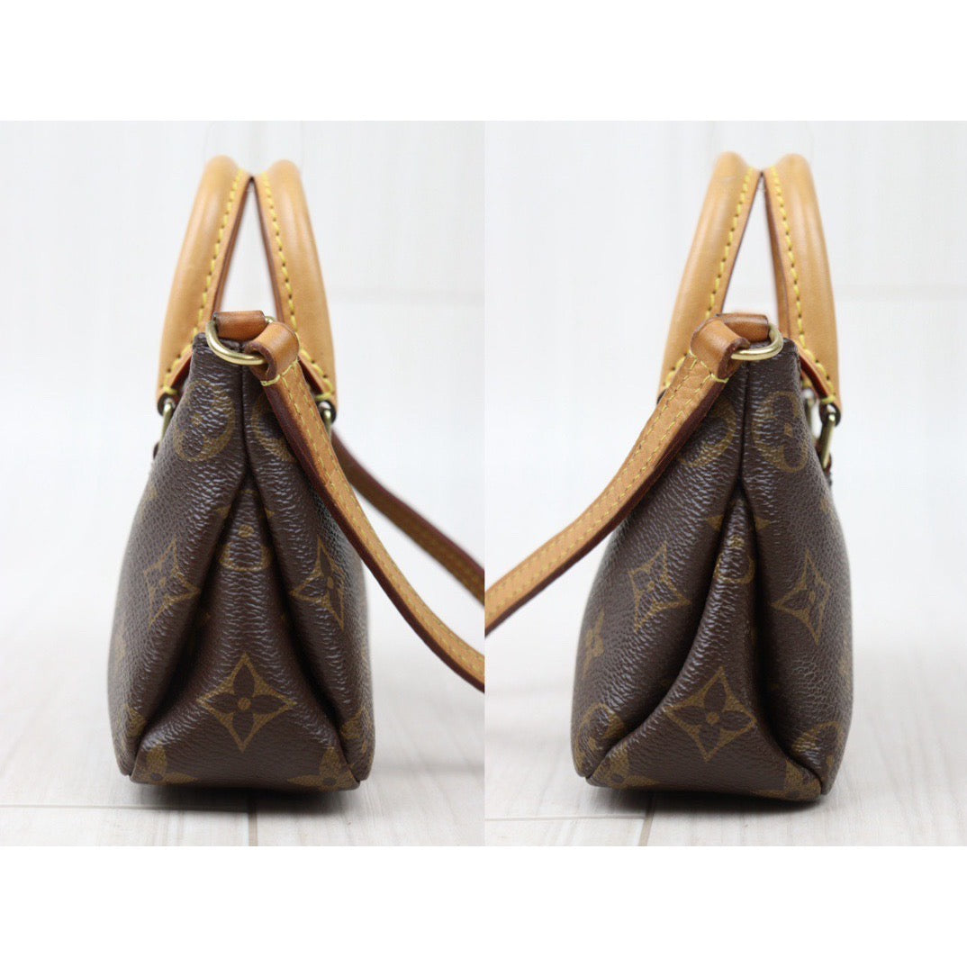Rank AB ｜LV Monogram Pallas Nano Mini Handbag With Shoulder Bag｜S24052215