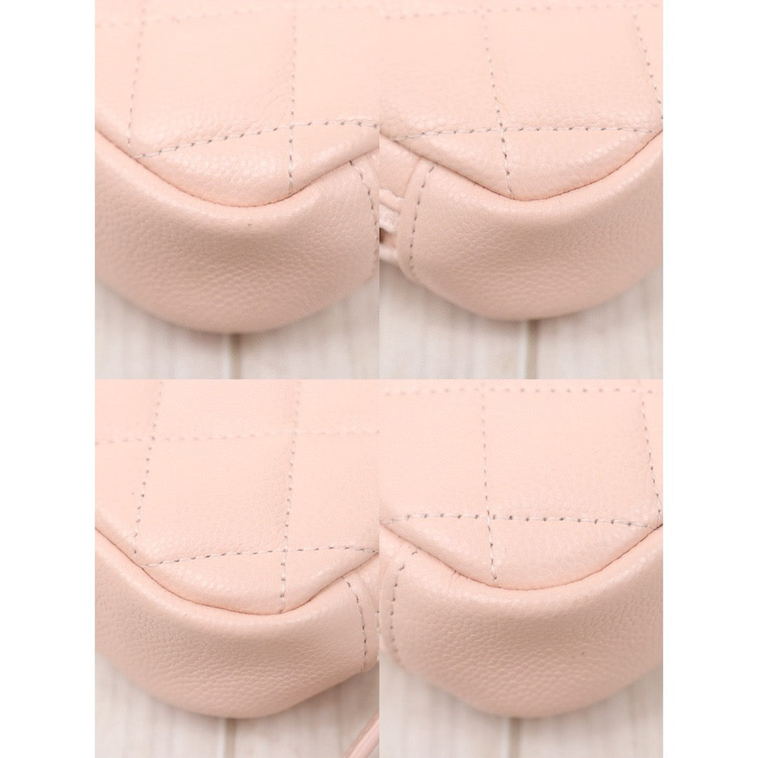Very Good ( Rank A)｜ CHANEL Caviar Skin Coin Purse Pink IC Chips Model｜Q25042206