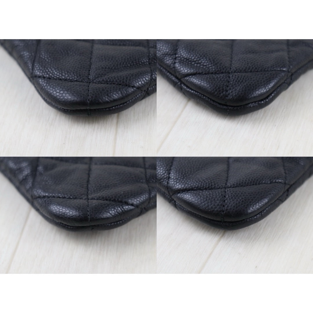 Include Entrupy Certificate of Authenticity｜Good ( Rank AB)｜ CHANEL Caviar Skin  Klassische Pochette Mit Reissverschluss  Black IC Chips Model｜S26052510