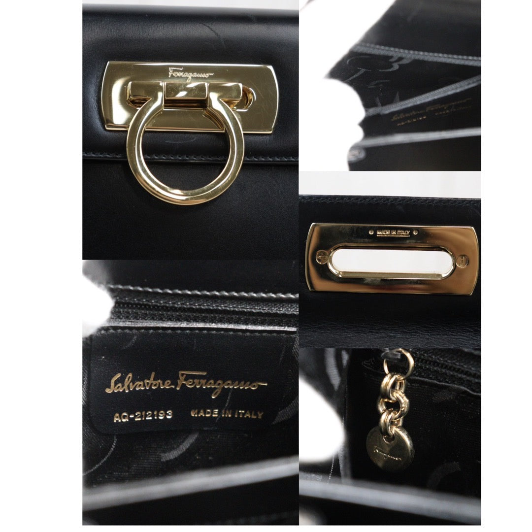 Rank A ｜Ferragamo Gancini 2WAY Handbag Shoulderbag｜24041119