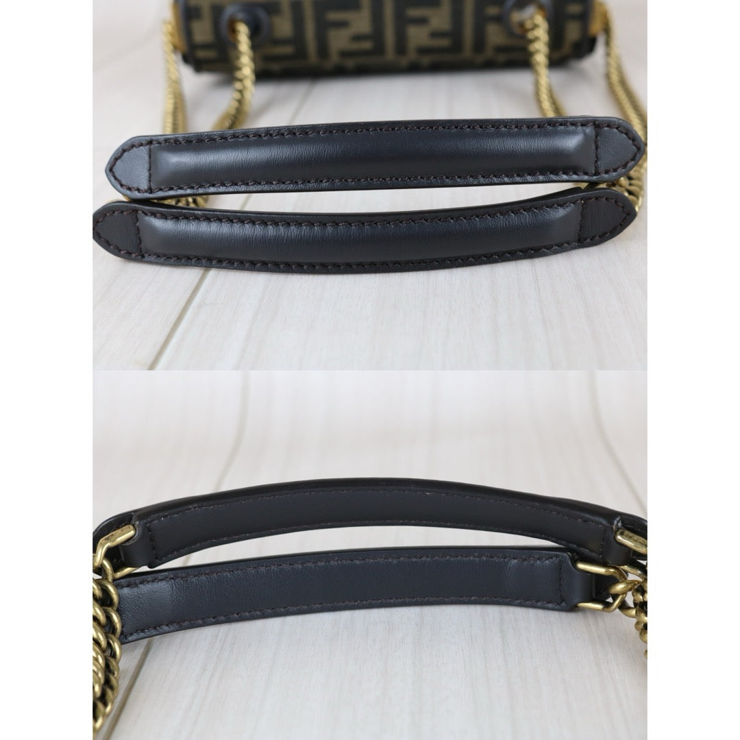 Very Good ( Rank A)｜ FENDI Zucca Mamma Baguette  Chain Shoulder Bag PM Current Model｜S25103008