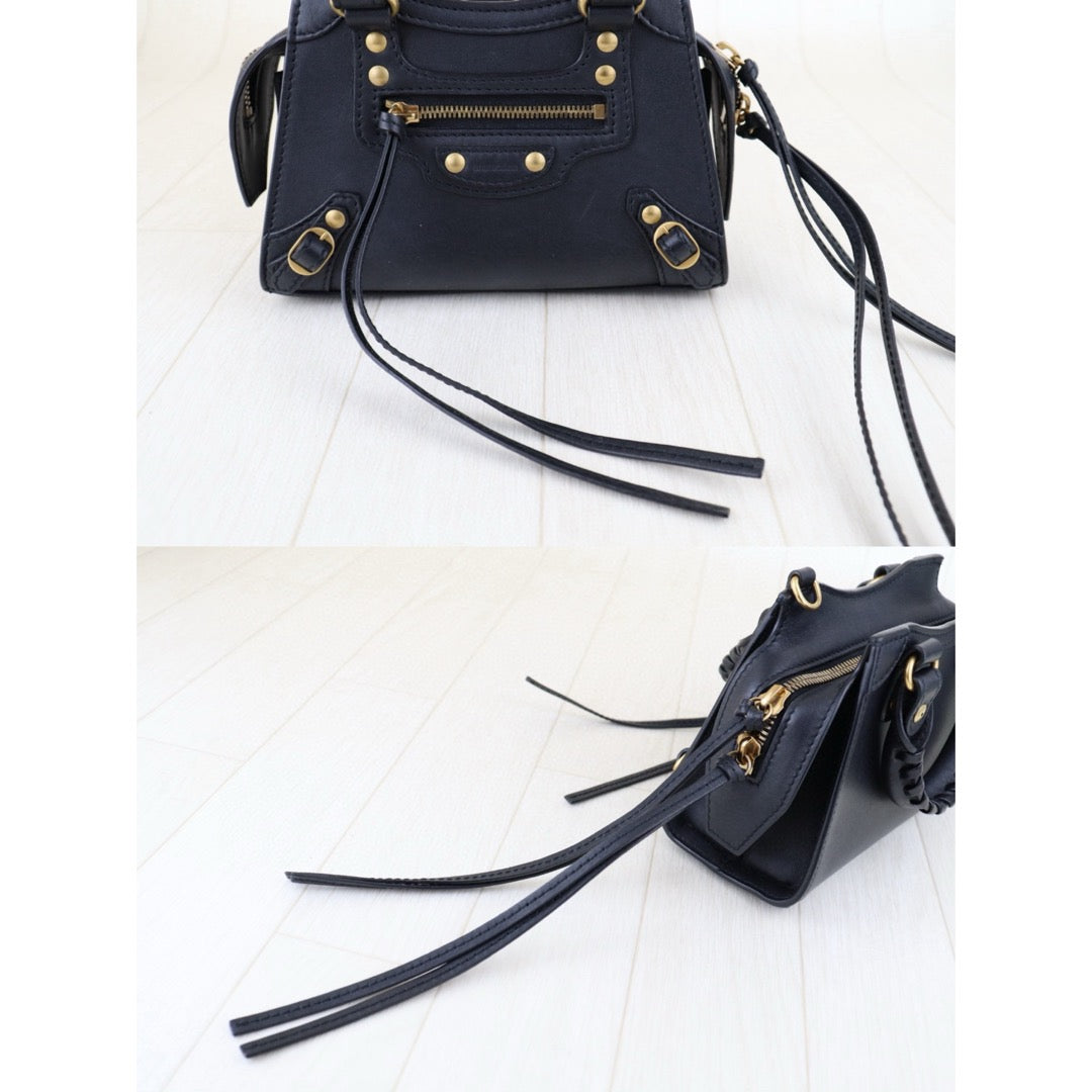 Very Good ( Rank A)｜Balenciaga Neo Classic Mini Shoulder Bag Black｜H25011316