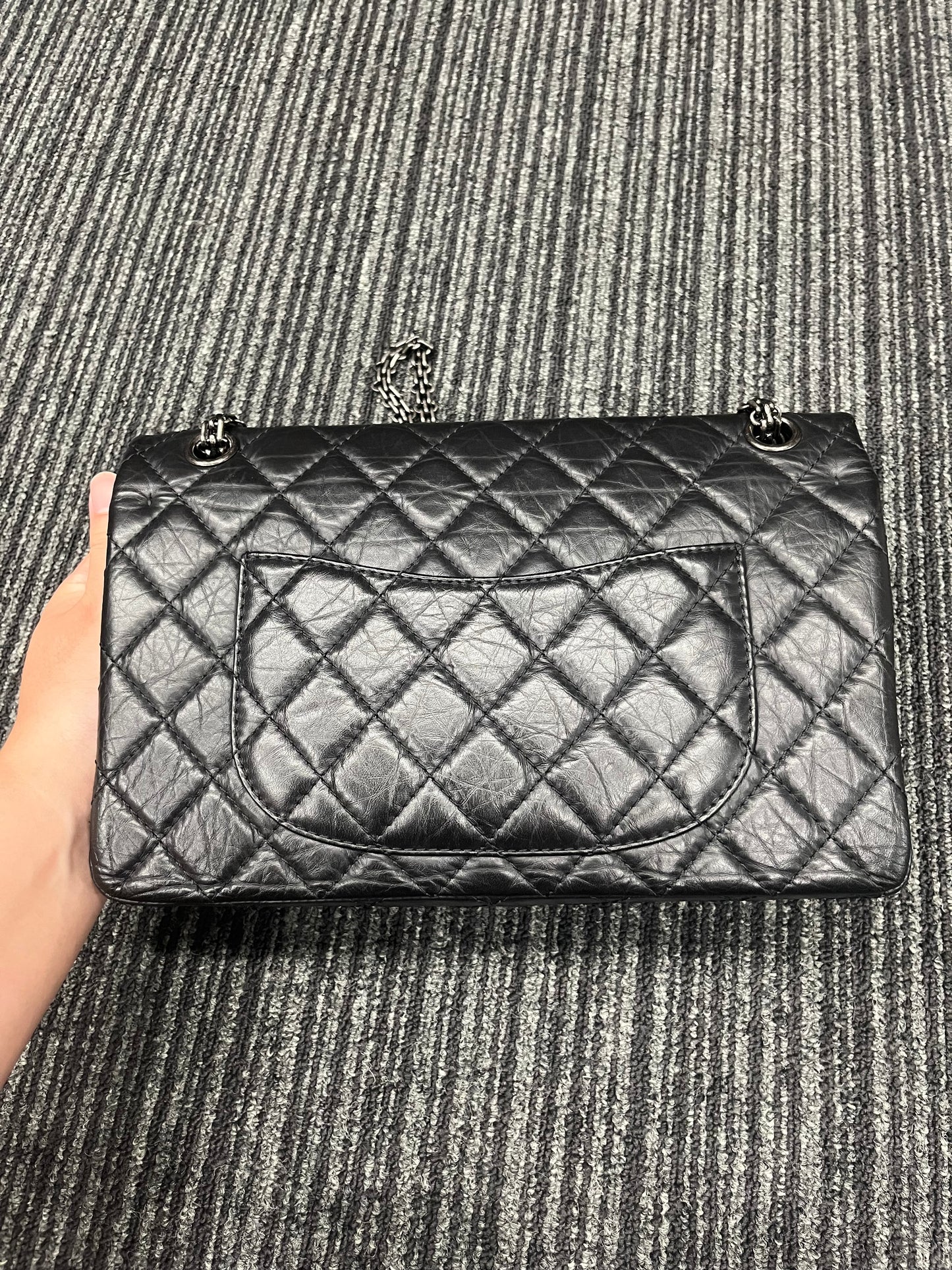 Rank A｜ CHANEL 2.55 Matelasse Black Chain Shoulder Bag｜S24071421