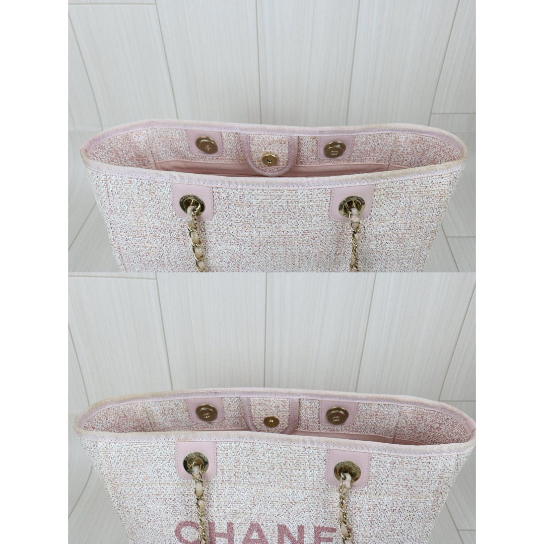 Good ( Rank AB)｜ CHANEL Canvas Tote Bag Pink  Made In 2021-2022 Year｜B24111208