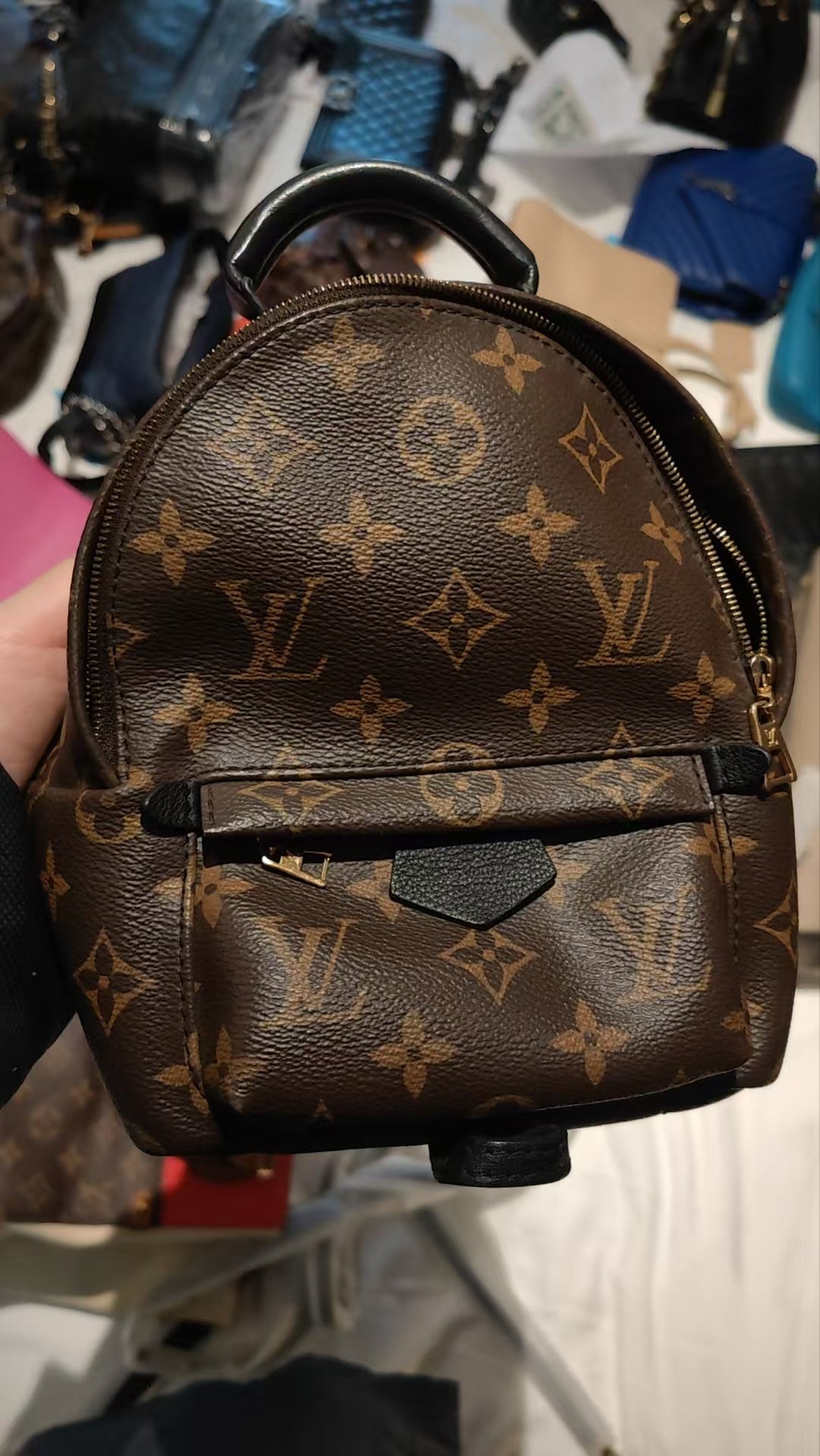 First installment 1/3｜Good ( Rank AB)｜  LV Monogram Coated Canvas Palm Springs Mini Backpack