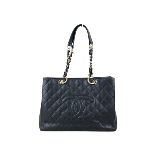 Good ( Rank AB)｜ CHANEL Matrasse GST Chain Tote Bag Caviar Skin Black  Made In 2004 -2005 Year｜J25060502