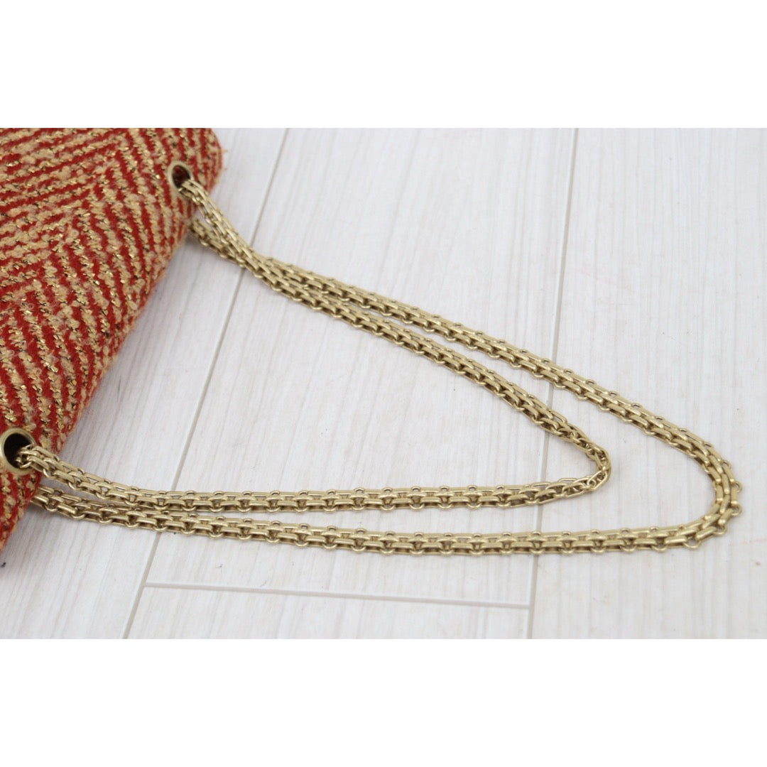 Very Good ( Rank A)｜ CHANEL Tweed Weave Single Flap 25 Shoulder Bag Made in 2000-2002Year｜Y25112501