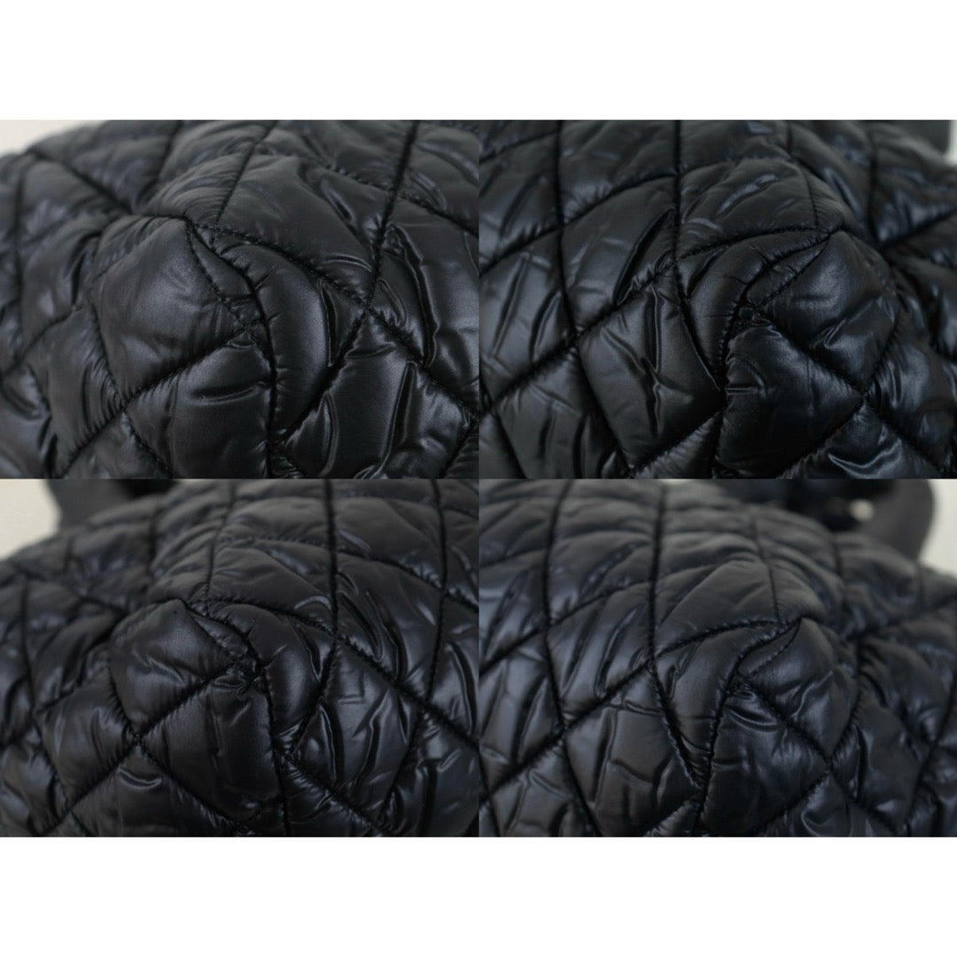 Include Entrupy Certificate of Authenticity｜Very Good ( Rank A)｜ CHANEL COCOON Down Tote Hand Bag  Black Made in 2011Year ｜H26011402