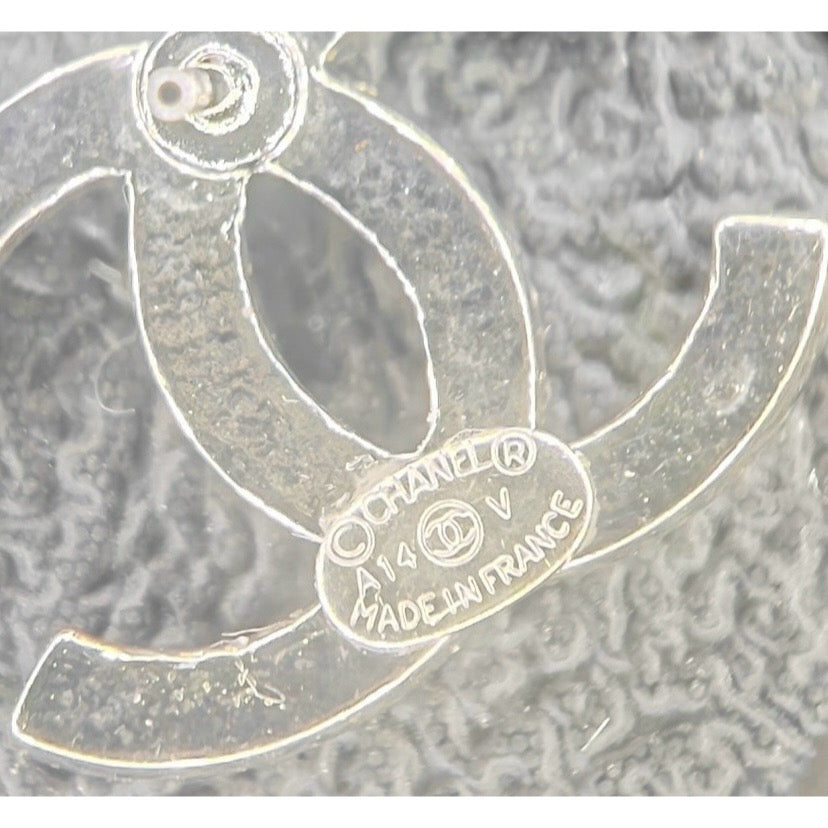 Include Authentic Detective Certificate of Authenticity｜Very Good ( Rank A)｜ CHANEL A14V COCO Mark Rhinestone Earrings Made In 2014Year｜S26050712