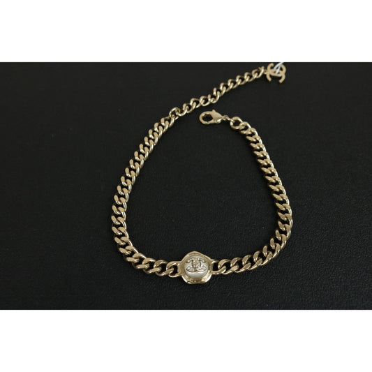 Very Good ( Rank A)｜ CHANEL Coco Mark Chain Rhinestone Chocker Necklace｜F25012310