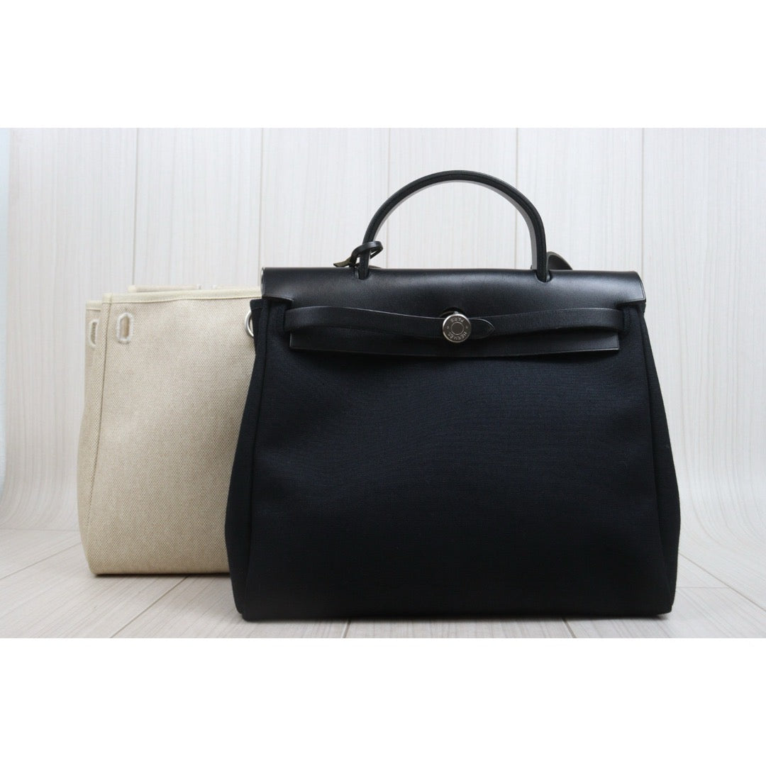 Include Entrupy Certificate of Authenticity｜Good ( Rank AB)｜ HERMES Herbag PM Hang Bag □D Stamp  ｜26082807