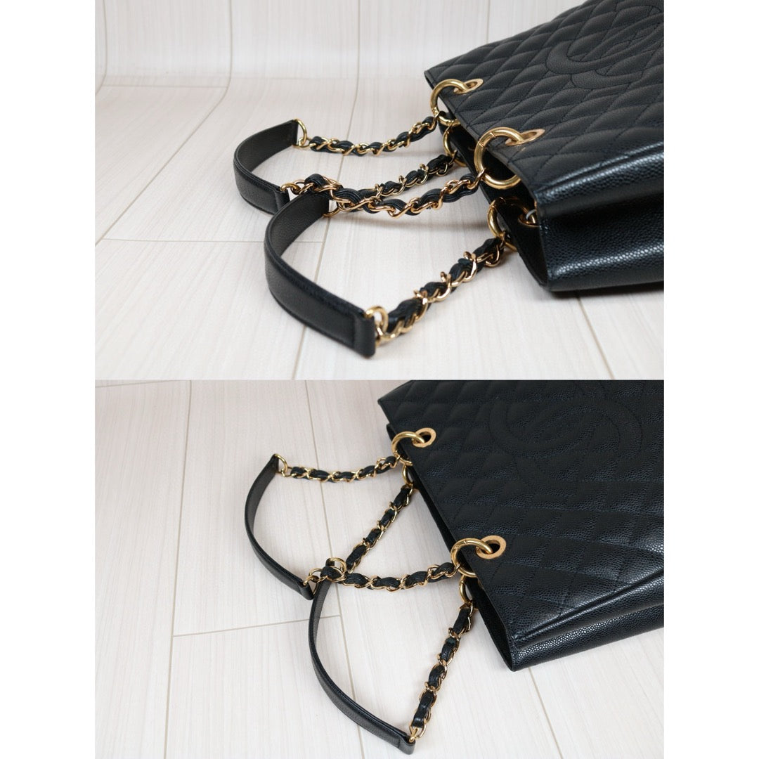 Very Good ( Rank A) ｜ CHANEL Matrasse GST Chain Tote Bag Caviar Skin Black  Made In 2010-2011 Year｜S24080801