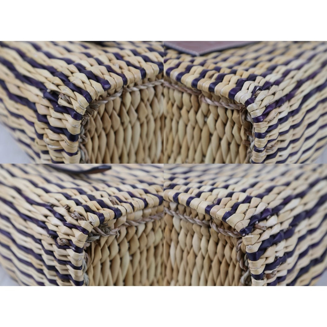 Include Entrupy Certificate of Authenticity｜Good ( Rank AB)｜ LOEWE Straw  Basket Handbag Shoulder Bag ｜S26060117