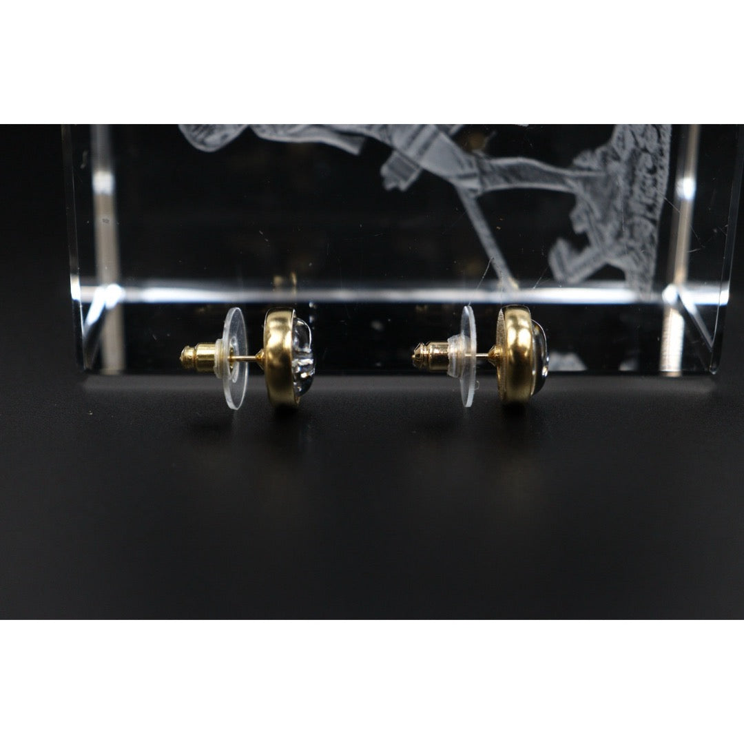 Include Authentic Detective Certificate of Authenticity｜Very Good ( Rank A) ｜CHANEL D20B COCO Mark Black Golden Rhinestone Earrings Made In 2020Year｜S26031027