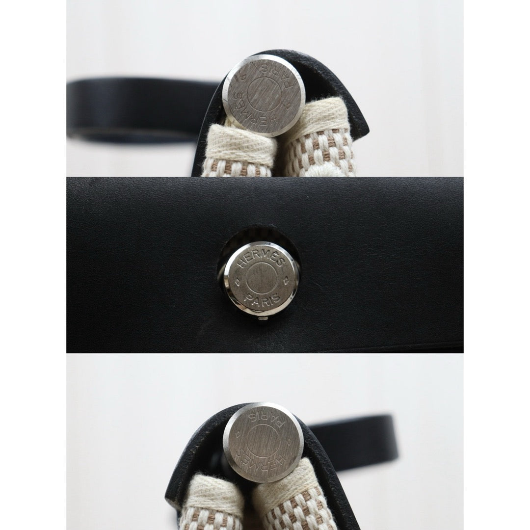 Include Entrupy Certificate of Authenticity｜Good ( Rank AB)｜ HERMES Herbag PM Hang Bag □H Stamp Made in 2004Year No Shoulder strap｜26051803