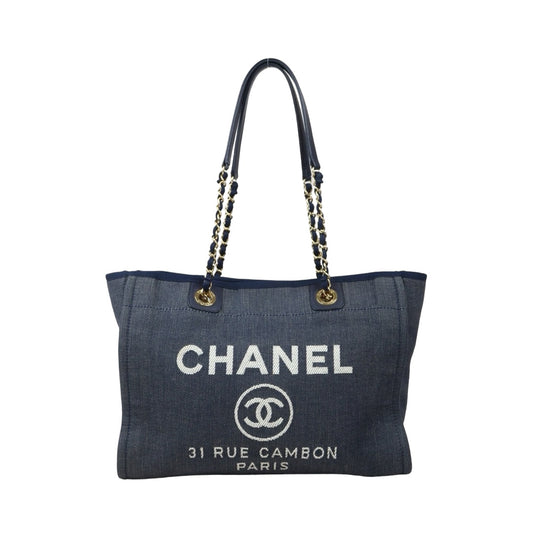 Good ( Rank AB)｜ CHANEL Canvas Tote Bag Navy  Made In 2012-2013 Year｜24080901