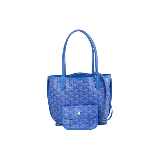 Include Entrupy Certificate of Authenticity｜Good ( Rank AB)｜ Goyard Anjou Mini Tote Bag Blue｜X26051706