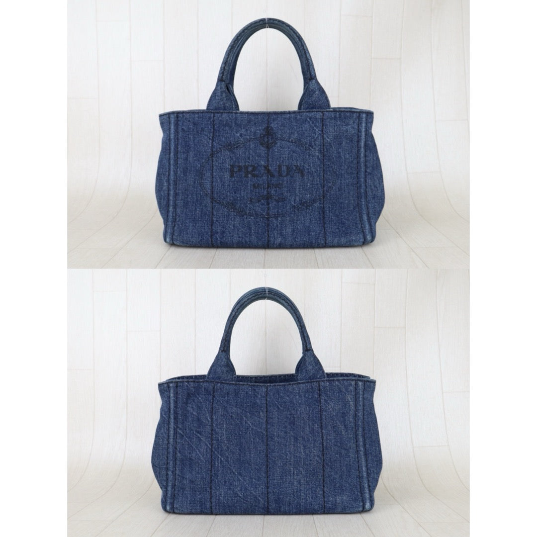 Include Entrupy Certificate of Authenticity｜Good ( Rank AB)｜  PRADA Canvas 2 Way Handbag Shoulder Bag Blue｜S26052001