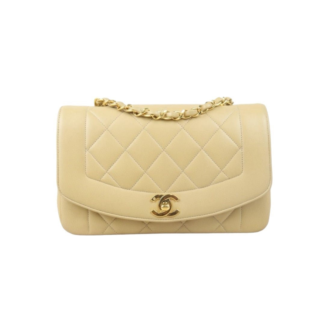 Good ( Rank AB)
｜ CHANEL Matrasse Diana 22 Lamb Skin  Chain Bag Made in 1991-1994Year｜W24082802