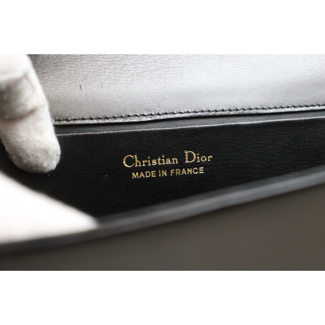 Very Good ( Rank A)｜Dior Vintage Calf Leather Chain Shoulder Bag Black ｜26020613