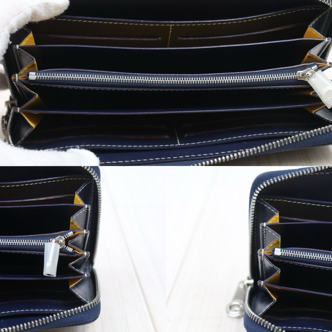 Good ( Rank AB)｜ Goyard Matignon GM Wallet Blue｜V25082210