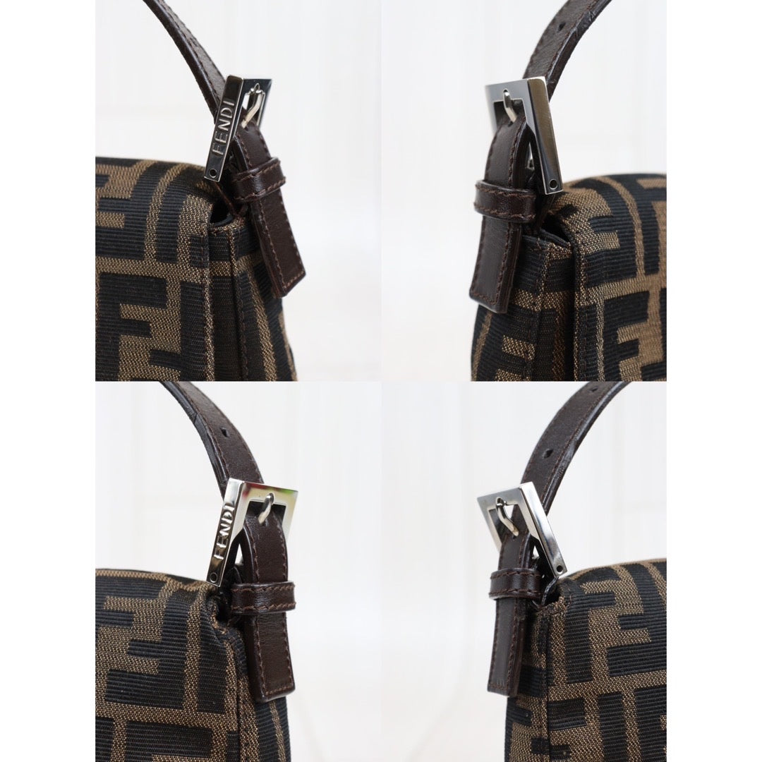 Rank A｜ FENDI Zucca Mamma Baguette Shoulder Bag ｜23111511